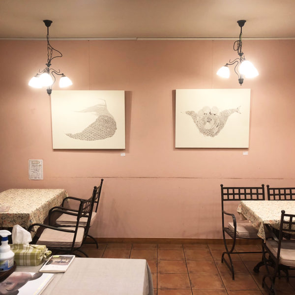 レストランとB&B「無ら里」様で作品を展示中です。